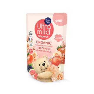 Babimild อัลตร้ามายด์ บาย เบบี้มายด์ ชาวเวอร์ ออร์แกนิค มิลค์ แฮปปี้เนส 360มล.ถุงเติม สบู่เหลว