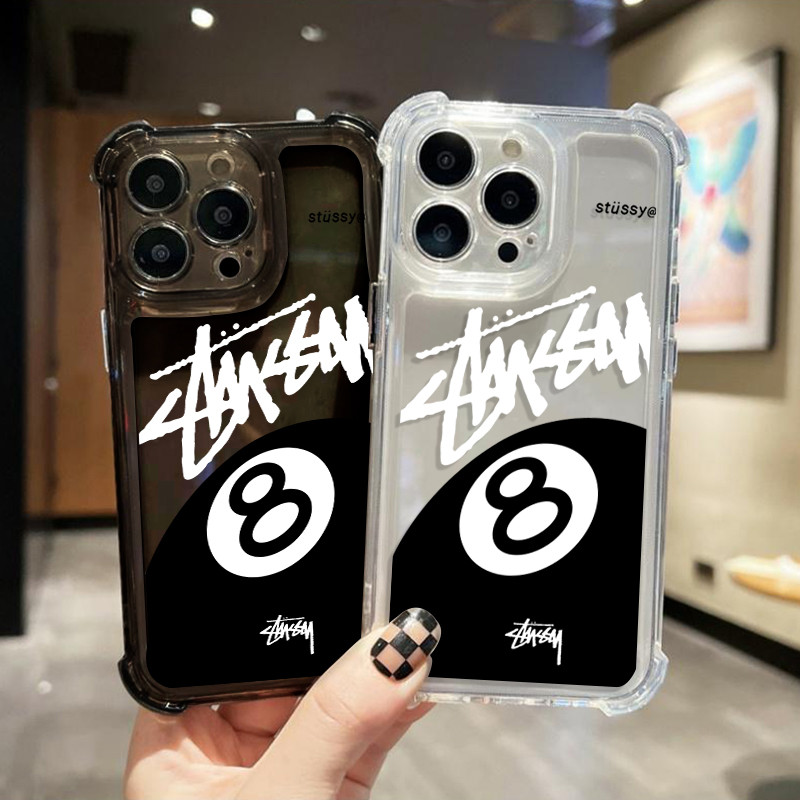 นิ่มกันกระแทกเคสโทรศัพท์ เคสสำหรับ เคส iphone 11 เคสไอโฟน 13 14 15 12 XR 7 8 6 Plus X XS 15 Pro MAXสีดำขนาดใหญ่ 8