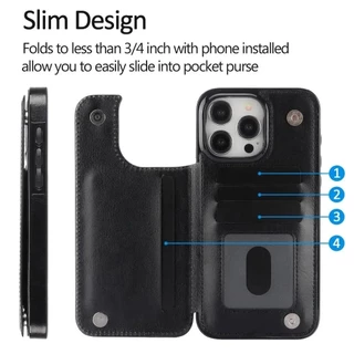 กระเป๋าสตางค์พลิกเคสโทรศัพท์สําหรับiphone 16 15 Pro Max 14 11 13 12 Mini XR 7 8 Plus SE 2020 2022 ช่องใส่การ์ดปกหนังPU