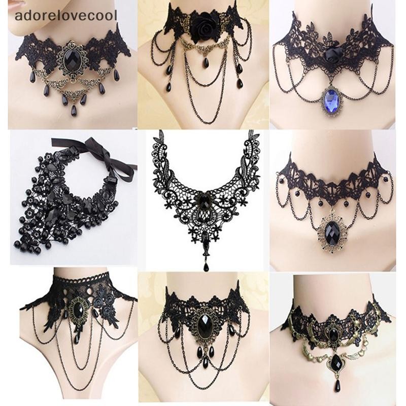 Adth 1 ชิ้น Vintage Choker สร้อยคอเครื่องประดับโกธิคสร้อยคอและจี้สร้อยคอปลอม Martijn