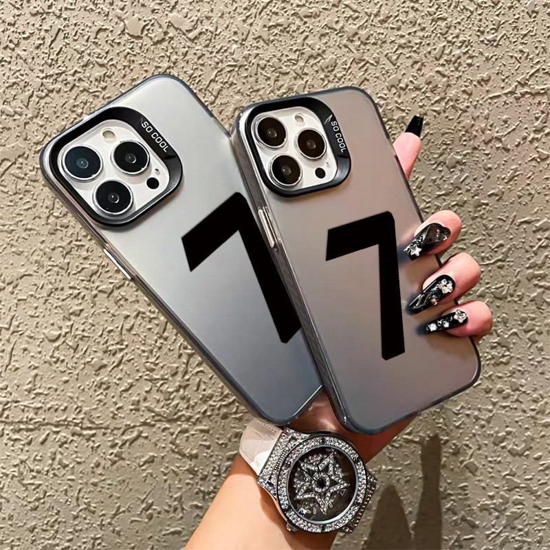 🔥COD🔥เคส iphone 11 13 12 14 15 16 Pro MAX 14 15 16 Plus XR XSMAX 7Plus แฟชั่นหมายเลข 7 ซิลิโคนกันกระแทกเคสโทรศัพท์