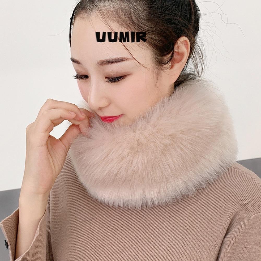 Uumir ฤดูหนาวคอห่อ,ให้อบอุ่นความยาว 53 ซม.ผ้าพันคอขน มารยาท, แฟชั่นวงกลมนุ่มขนเทียมแหวนผ้าพันคอผู้หญิง