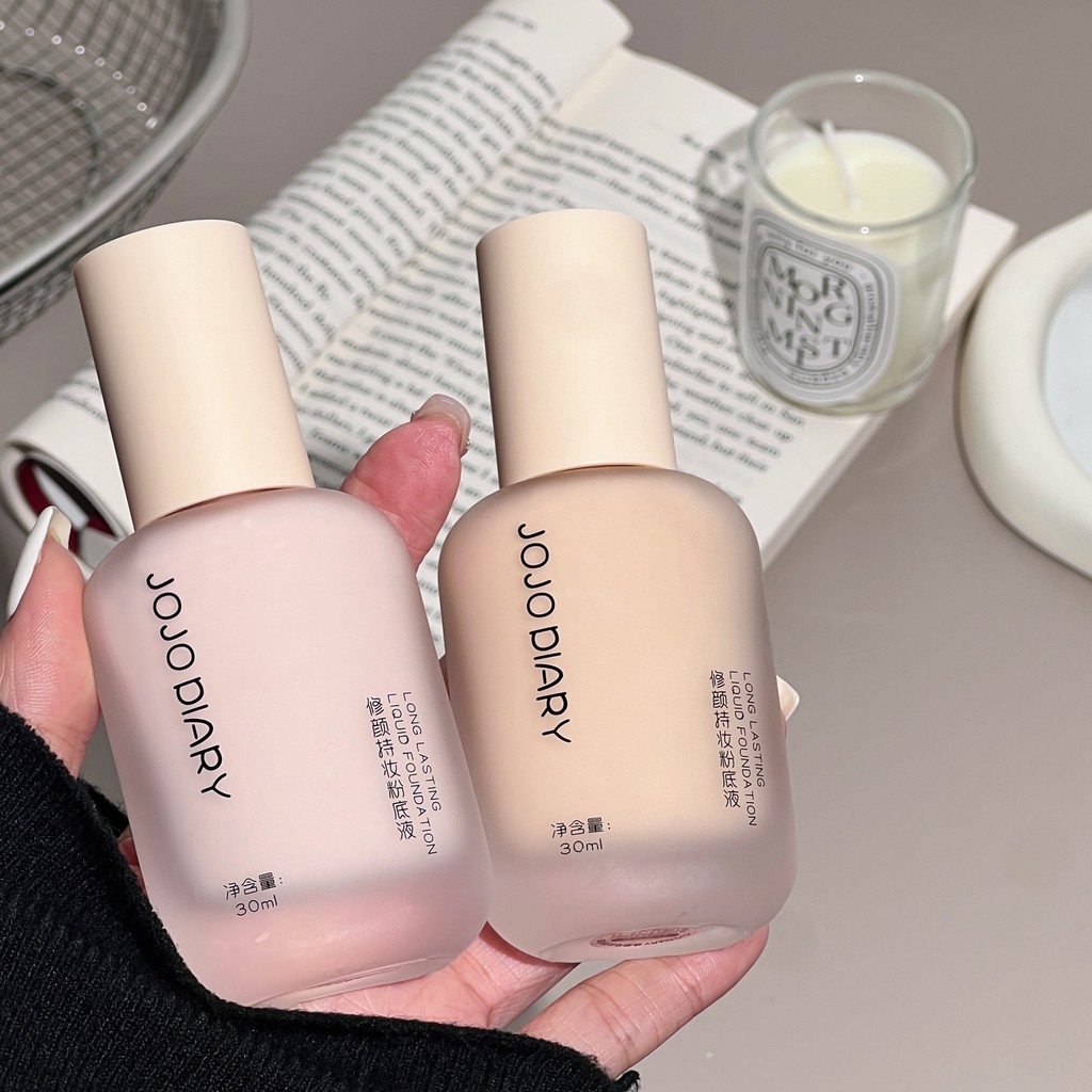 Jojo DIARY รองพื้นชนิดน้ําเนื้อบางเบาเนื้อแมท Smooth Long Wear Oil-Control Face Foundation Base Makeup