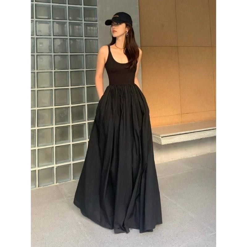 Cuties ฤดูร้อนรูปแบบใหม่ สไตล์ฝรั่งเศส แขนกุดระดับไฮเอนด์ กระโปรงยาว สําหรับงานปาร์ตี้ฤดูร้อนและชายหาด  D2676 - รูปที่ 2