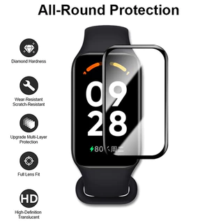 ฟิล์มแก้วนุ่ม / 3D for Xiaomi Mi Band 9 Active 8 Active / Redmi Band 3/2 Smart Band ป้องกันหน้าจอป้องกัน Gores
