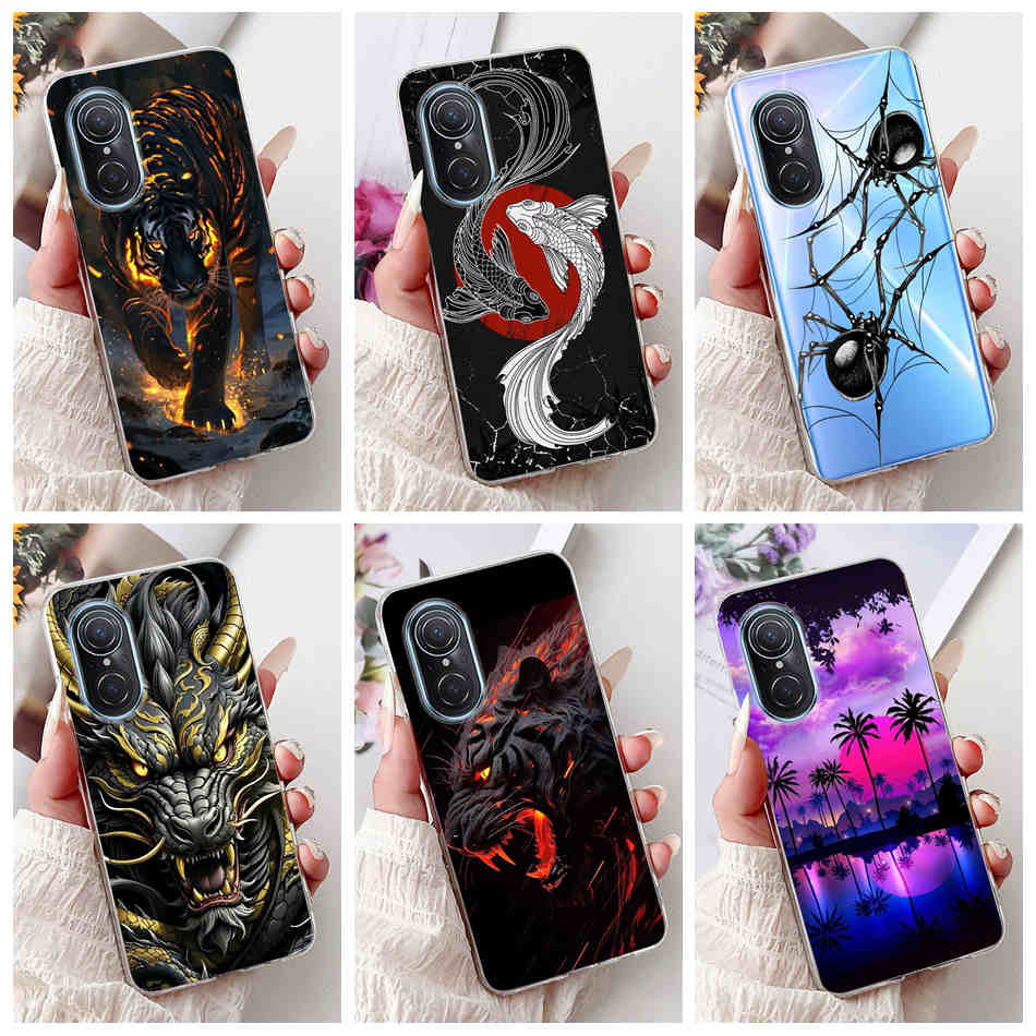 สําหรับ Huawei Nova 9 SE Nova9 ใหม่แฟชั่น Dragon Spider สไตล์รูปแบบปลอก Nova 9 9SE 4G ซิลิโคนนุ่ม TPU เคสโทรศัพท์