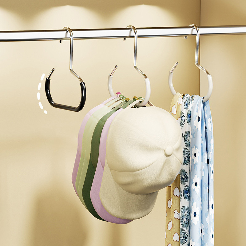 ชั้นเก็บของตะขออเนกประสงค์ 360°หมุน Hook-สไตล์เปิดแขวนในครัวเรือนตู้ Organizer