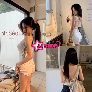 JJ Shop​💜พร้อมส่ง ชุดสายเดี่ยวบอดี้สูที่สุดเซ็กซี่ ว้าวหลังแ…