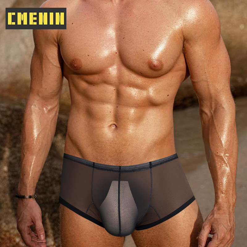 CMENIN โปร่งใสตาข่ายบาง Breathable Soft ชุดชั้นในชาย AD326