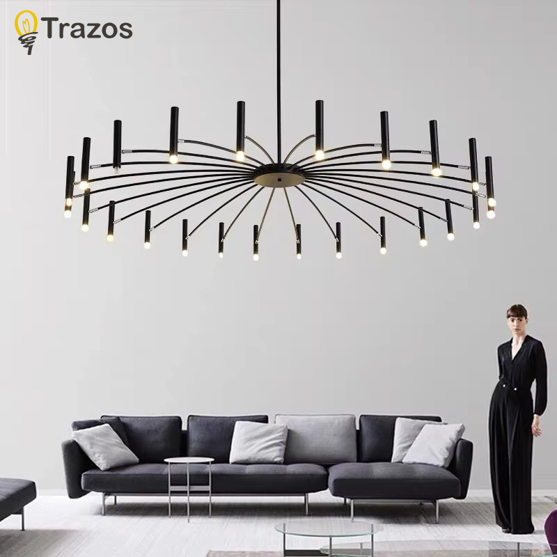 ร้านอาหารที่ทันสมัยโคมไฟระย้า LED Nordic Designer ห้องนั่งเล่นห้องนอนแขวนโคมไฟสํานักงาน Study ไฟ Home Deco ติดตั้ง