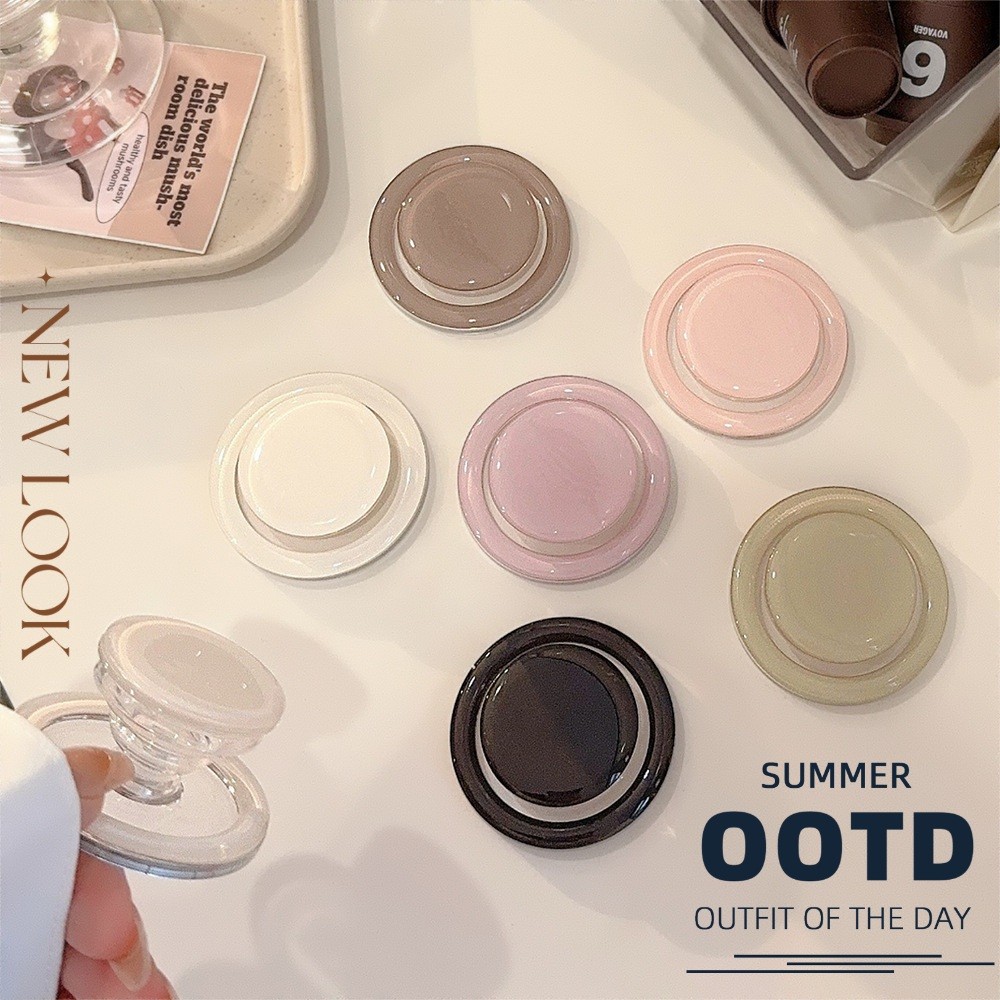 Simply Color Plain Round Magnetic Magsafe Pop Socket Phone Holder for Magsafe Case and IPhone 16 15 14 Pro Max Folding Pop Ring Grip ยืดโต๊ะขาตั้งสี