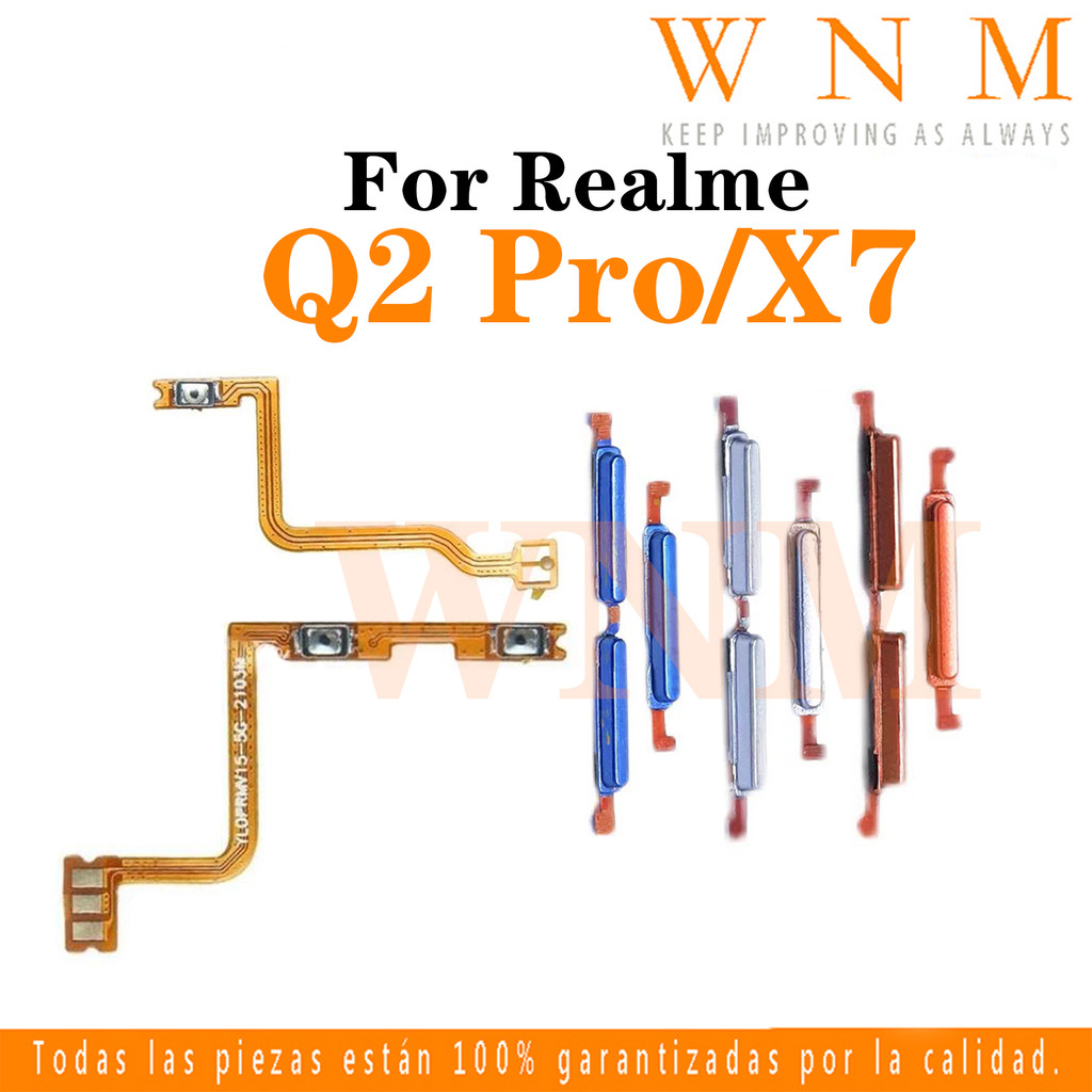 สําหรับRealme Q2 Pro / X7 ปุ่มเปิดปิดปุ่มสวิทช์ด้านข้างKey Volume Up Down Flex Cableโทรศัพท์มือถือPart