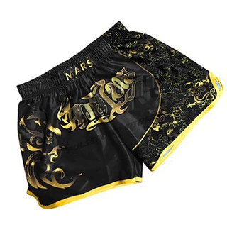 กางเกงมวยไทยผู้ใหญ่ กางเกงปักมวยไทย กางเกงกีฬา Thai boxing ผ้าซาตินอย่างดี ใส่สบาย ระบายความร้อน