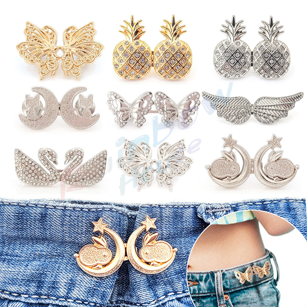 R.H. ตะขอปรับเอวกางเกง ปรับระดับเอวช่วยให้กางเกงกระชับ แบบหมุด ตะขอหลายแบบ แบบหมุด Fashion Pins