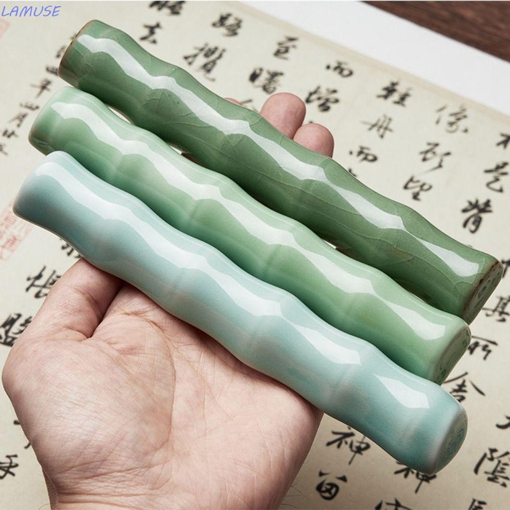 ลามูส์ เซรามิกทับกระดาษ,การประดิษฐ์ตัวอักษรมืออาชีพไม้ไผ่ร่วมที่ทับกระดาษ,วินเทจเขียนวาดปากกาแบบดั้ง