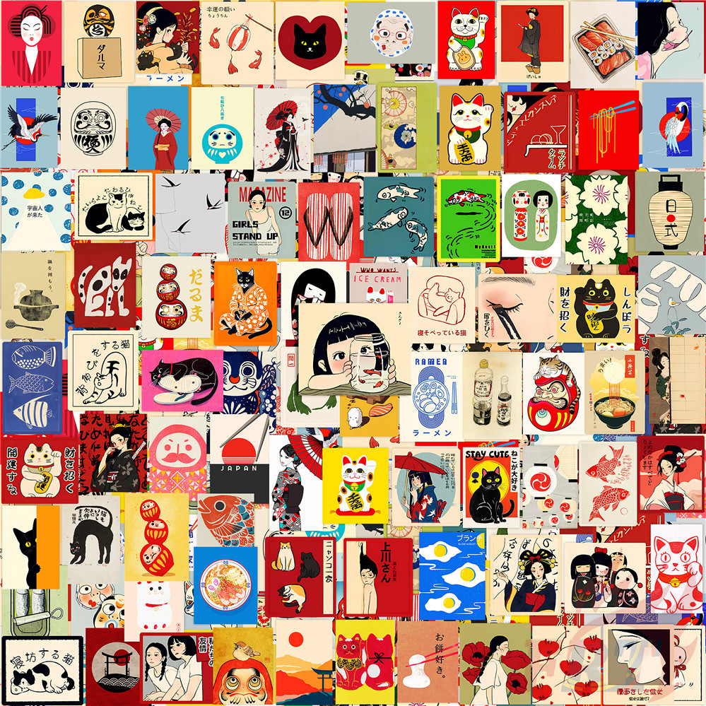 110ชิ้น/ชุด ★★★ ศิลปะโชวะย้อนยุคญี่ปุ่น . โปสเตอร์ Koharubiyori Q-1 Mini Diary Manual สติ๊กเกอร์ (ขนาด:2~3ซม.)★★★ DIY แฟชั่นสมุดภาพอัลบั้มตกแต่ง Decals สติกเกอร์