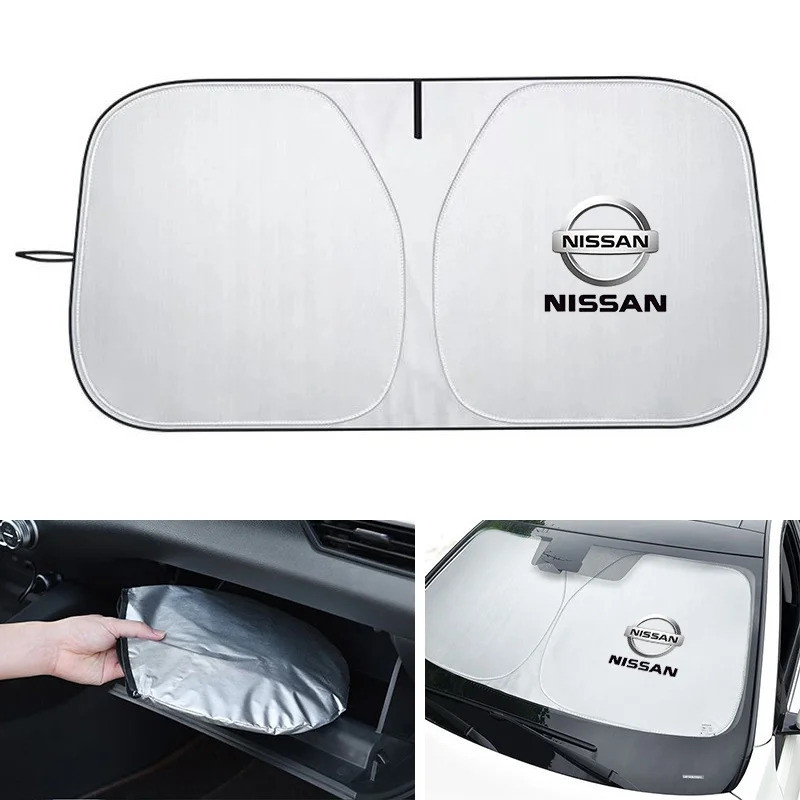 รถ UV หน้าต่างบังแดด Sun Shade กระจก Visor กระจกพับสําหรับ Nissan Qashqai J10 Sentra Tiida Juke หมายเหตุ Trail