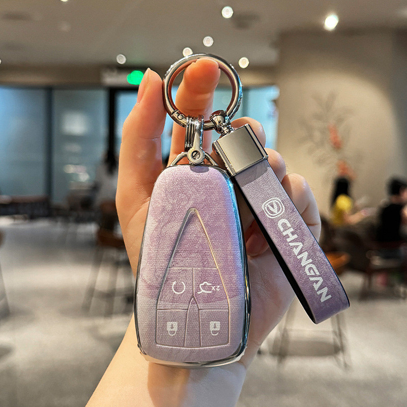 รองรับกับ CCAG CS75PLUS เคสกุญแจ TPU แบบเต็ม ลายหินอ่อน UNIV UNIK UNIZ UNIT CS55 DEEPAL HUNTER K50 เ