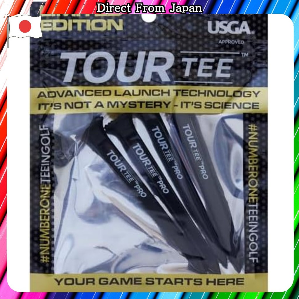 Golf Tee Tour Tee Pro Tour Tee Black Limited Edition ยาว 4 ชิ้นยาว【Direct from Japan】