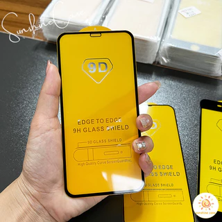 COD สต๊อกไทย ฟิล์มกระจกสำหรับรุ่นไอโฟน แบบเต็มจอ 9D ทุกรุ่น11 For iPhone12 13 16 14 15Pro MAX X XS XR 7 8Plus SE2020#9D