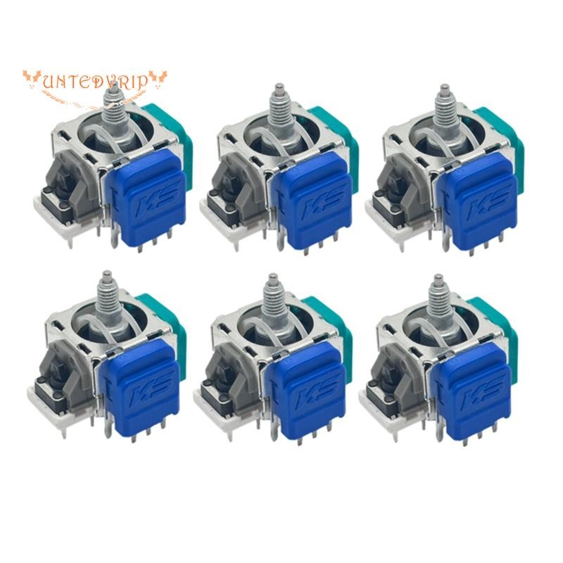 6PCS TMR จอยสติ๊กแม่เหล็กไฟฟ้าสําหรับ Elite 2 เกมแพดอัพเกรด TMR จอยสติ๊ก 3D Analog Thumbstick Contro