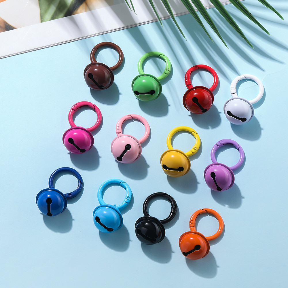 St. kunkka พวงกุญแจกระดิ่งสีสันสดใสขนาด 22 มม. ของขวัญนักเรียนสําหรับพวงกุญแจจี้กระเป๋า