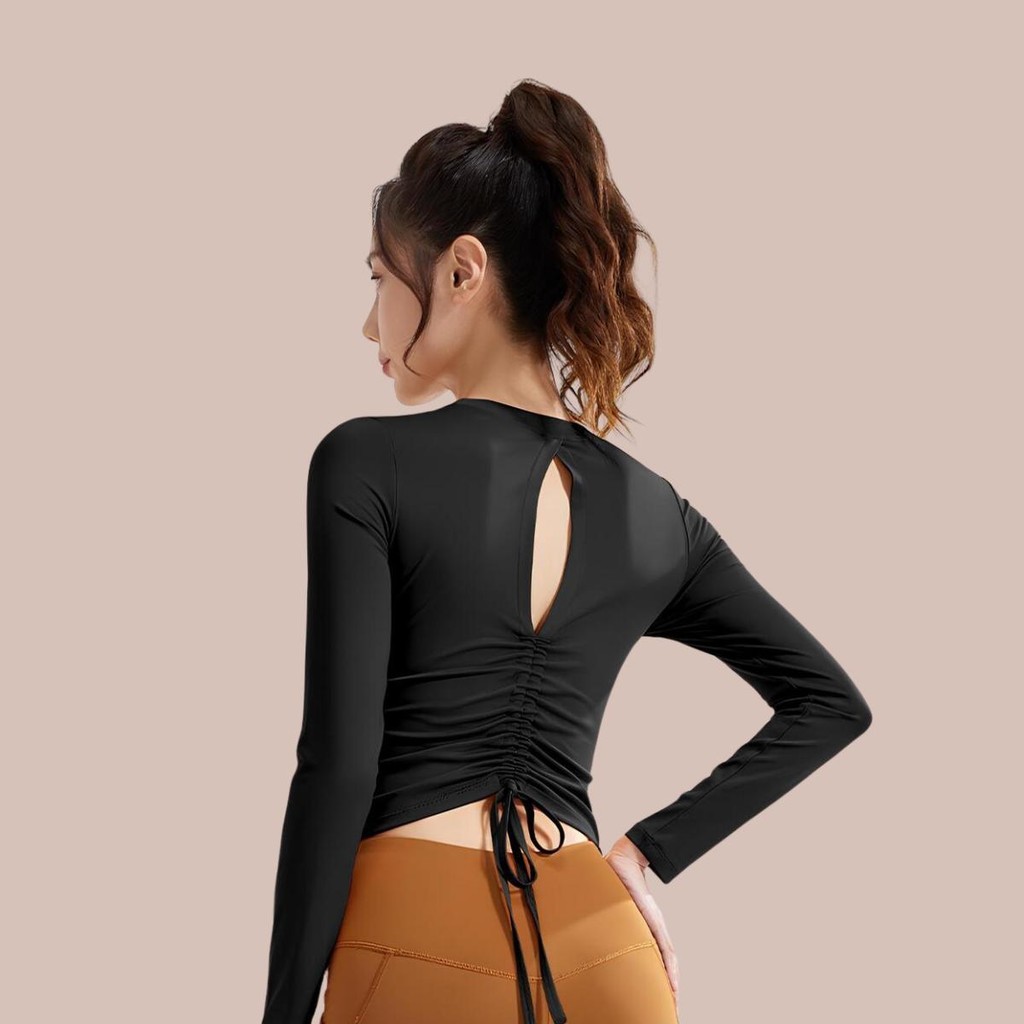 เสื้อฟิตเนสผู้หญิง ใส่แล้วสวยมั่นใจทุกองศา 🌟 เสื้อโยคะ ผู้หญิง ดีไซน์สวย เสื้อออกกำลังกาย แขนยาว เสื้อกีฬา - รูปที่ 7