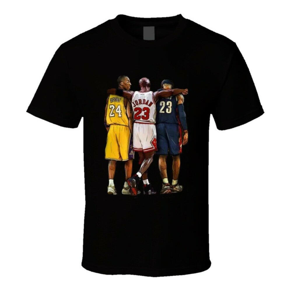 [S-3XL]ย้อนยุคNba Allstars Kobe Bryant Michael Jordan Lebron James Basketball T Shirt S14nS-5XLSIZE 