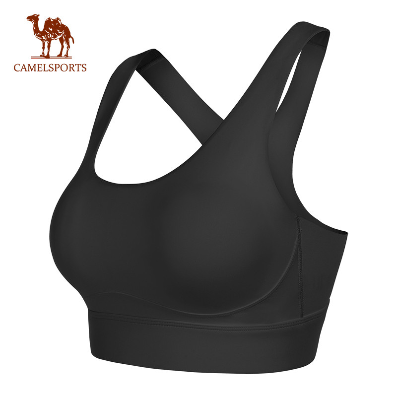 CAMEL SPORTS กีฬา โยคะชุดชั้นในสตรีฤดูร้อนระบายอากาศที่เดินทางมาพักผ่อนฟิตเนสรวบรวมชุดชั้นในกันกระแทกแผ่นหน้าอกกีฬาที่สวยงามกลับ