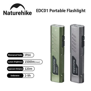 Naturehike 1500lm Đèn Pin Độ Sáng Cao Khẩn Cấp Đèn Cắm Trại Ngoài Trời Di Động Chống Nước Sạc Đèn Flash