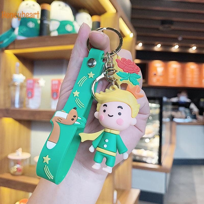 <Honeyheart>การ์ตูนเจ้าชายน้อย 3d พวงกุญแจรูปสัตว์ Fox Lanyard Key แหวนกระเป๋า Do Nice