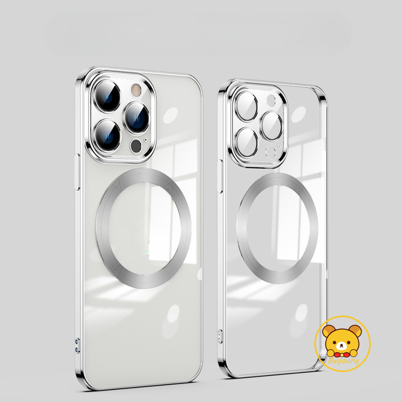 หรูหรา Electroplate แม่เหล็กชาร์จไร้สายสําหรับ OPPO A3 Pro A3X A3 Reno 12F 12 Pro ค้นหา X8 Pro Realm