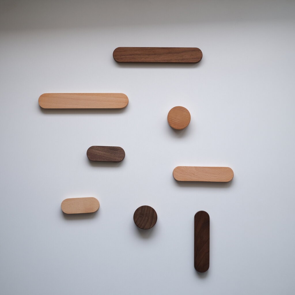 Omocha | (Wood) Magnet key hook แถบแม่เหล็กไม้แท้เก็บกุญแจ ติดผนังด้วยสติ๊กเกอร์กาวสองหน้า