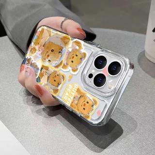 TPU Case For iPhone 15 17 16 11 13 12 14 Pro Max Air 7 8 Plus X XR XS Max SE 16promax Butter Bear เคสโทรศัพท์มือถือ