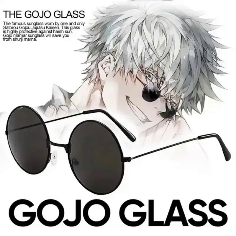 Gojo Satoru Glasses Anime Jujutsu Kaisen Gojo Satoru Cosplay Black Glasses Eyewear Sunglasses High Q