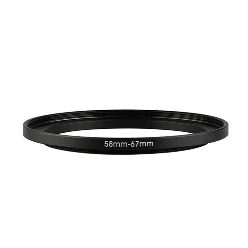 Aluminum Black Step Up Filter Ring 58mm-67mm 58-67 mm 58 to 67 Filter Adapter Lens Adapter for Canon