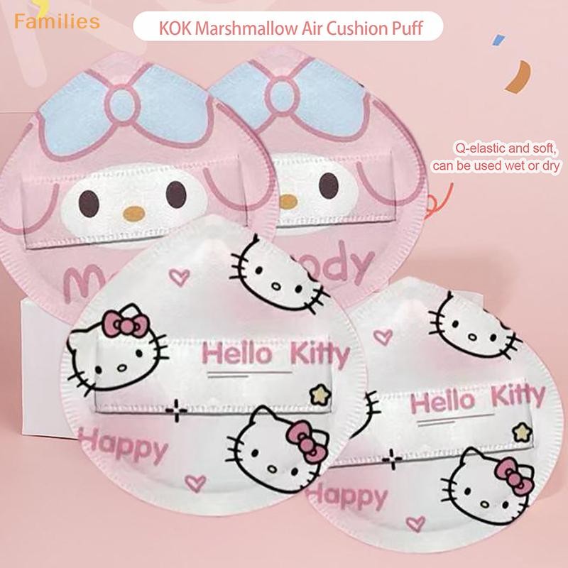 SANRIO Families>การ์ตูนsanrio My Melody Kuromi Y2k Cotton Candy Air Cushionแป้งพัฟInsสาวหัวใจ Kawaiiความงามแต่งหน้าเครื่องมือเทศกาลของขวัญที่ดี