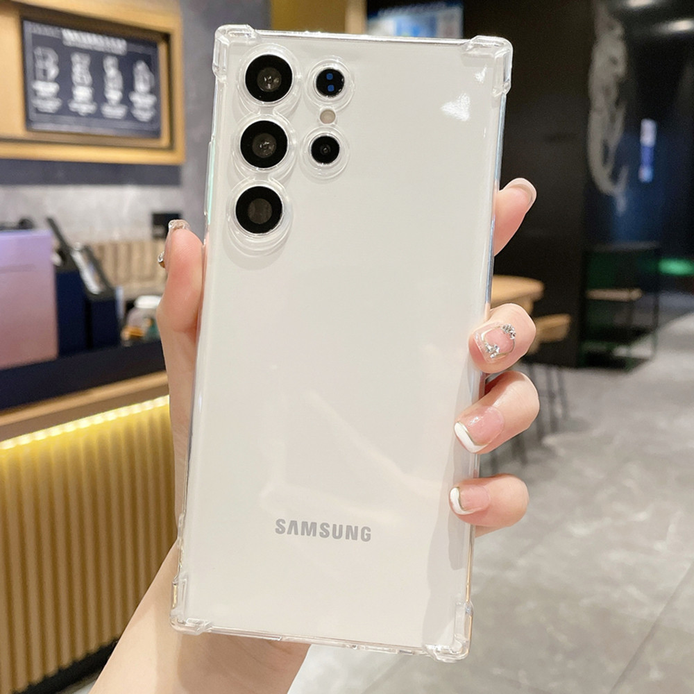 อย่างเป็นทางการกันกระแทกกันชนโปร่งใสสําหรับ Samsung S25 S24 S23 S22 S21 S20 Plus FE Note20 Ultra A34