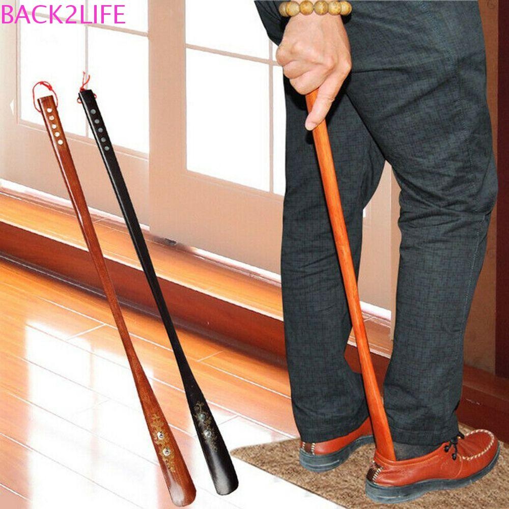 Back2life แตรรองเท้าที่มีประโยชน์ AID Stick ช้อนบ้านไม้ยืดหยุ่น