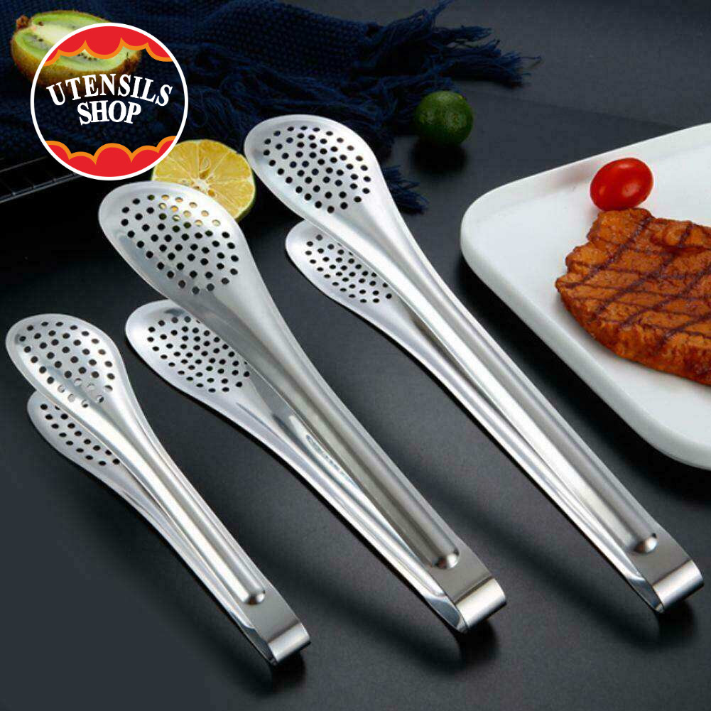 UTENSILS 7/9/12/14นิ้ว เครื่องมือย่างอเนกประสงค์สำหรับสแตนเลสที่คีบบาร์บีคิวคลิปสลัดอาหารที่คีบอาหารสำหรับเสิร์ฟที่คีบบุ