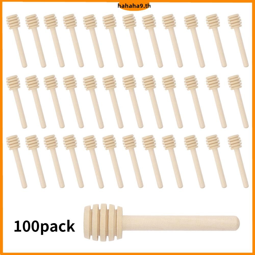 100ชิ้นไม้น้ําผึ้งช้อนติดมินิน้ําผึ้งช้อนแท่งน้ําผึ้งกวนติด ร้านค้า5755