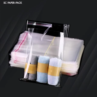 SC Paper-Pack ซองพลาสติก OPP ใส มีเทปกาว ราคาถูก!! (รวมขนาดกลาง) (แพ็ค 100)