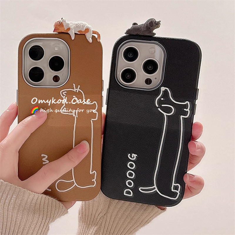 SAMSUNG 3dตุ๊กตาปลอกสําหรับsamsung S21 S22 S23 S24 Plus Ultra S20FE S23FE S24FE A51 A31 A21s A20s A03 A16 A06 เคสโทรศัพท์INSเกาหลีไส้กรอกสุนัขน่ารักKitty Anti DropกันกระแทกS