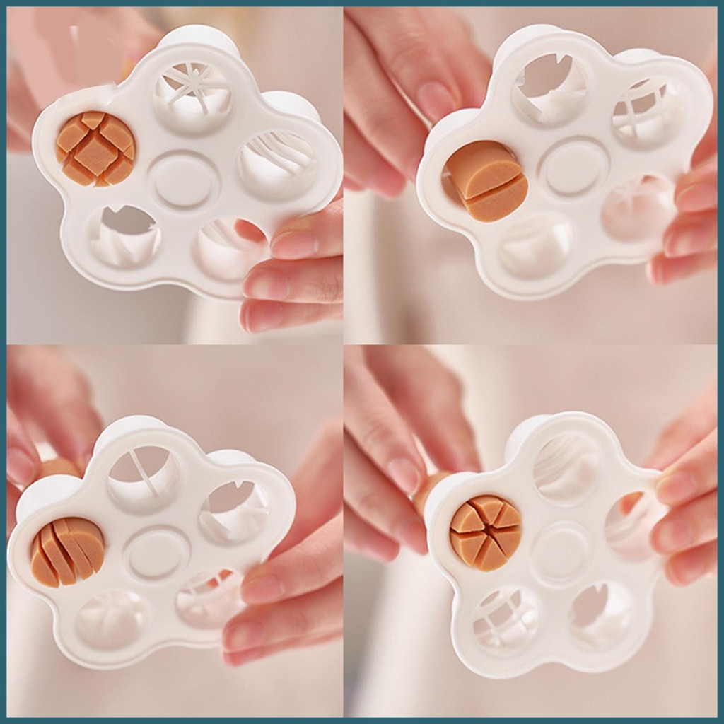 ไส้กรอกตัดดอกไม้แม่พิมพ์ 5 ใน 1 ไส้กรอกตัดชุดแม่พิมพ์ แกดเจ็ต ครัวที่มีฟังก์ชั่นตัดหลายสําหรับ ใบแจ้งหนี้ - รูปที่ 5