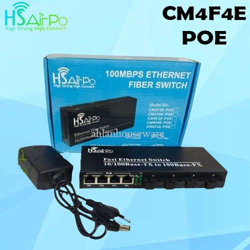 HSAIRPO CM4F4E A2B2 MEDIA CONVERTER 4FIBER 4ETH10/100