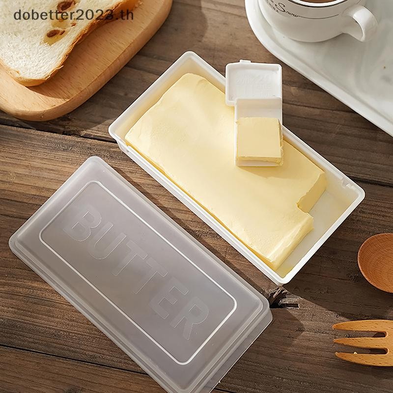 [DB] โปร่งใสพร้อมฝาปิดแผ่นเนยเครื่องตัดสดกล่องเก็บเคาน์เตอร์กล่องเนยสําหรับตู้เย็นจัดเก็บบ้าน [คลังสินค้าพร้อม]