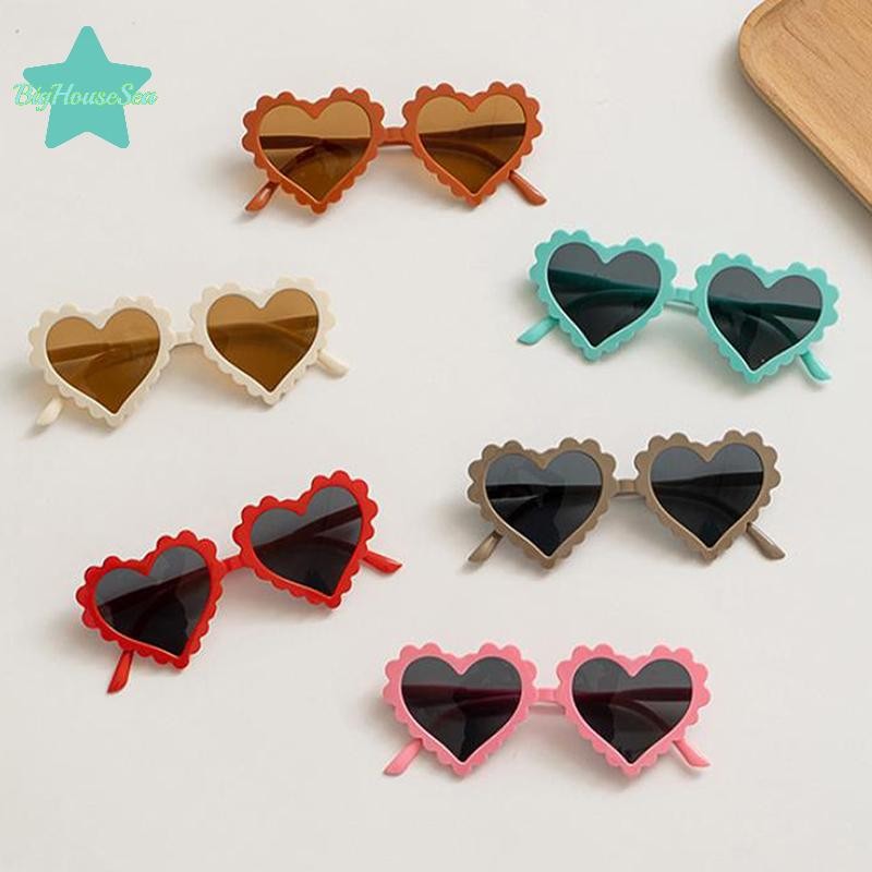 [BigHouseSea] แว่นกันแดดรูปหัวใจสําหรับเด็กเด็กผู้หญิงแว่นกันแดดป้องกันรังสีอัลตราไวโอเลตแว่นตาการ์ตูนน่ารักกลางแจ้ง 
﻿ ใหม่ ใหม่