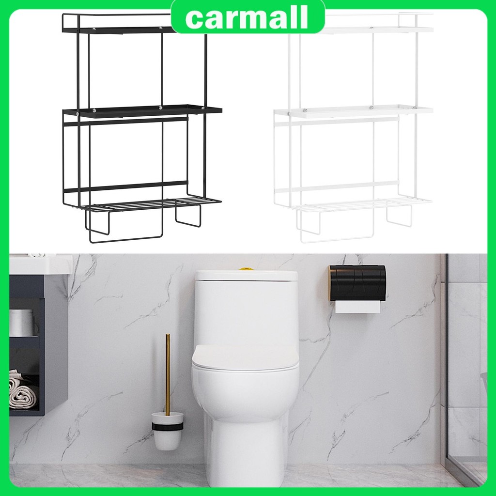 Over ห้องน้ําชั้นวางโลหะ 3 ชั้นเหนือห้องน้ําจัดเก็บ Over The Toilet Storage Rack SHOPSBC0820