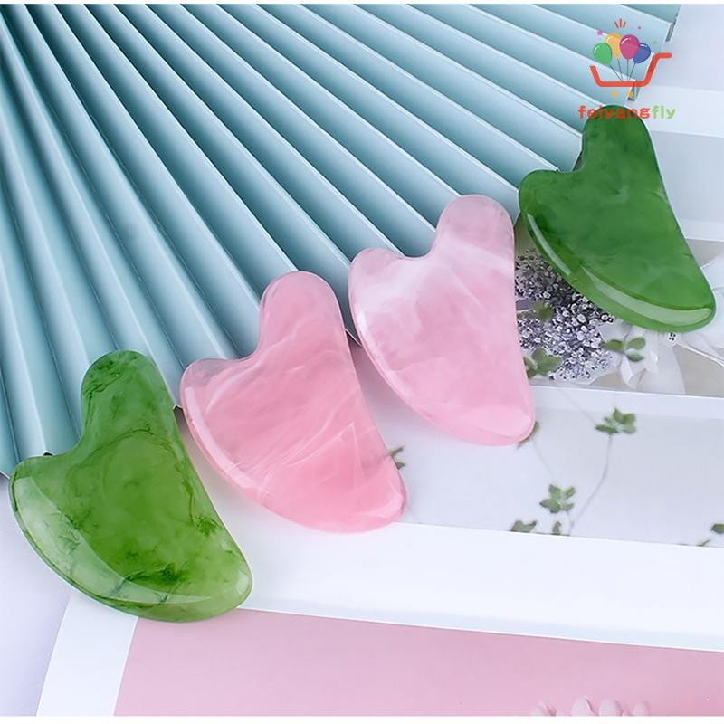 [OB] เรซินธรรมชาติ Gua Sha Board นวด Guasha แผ่นเครื่องนวดหน้า Scrapers เครื่องมือ TH