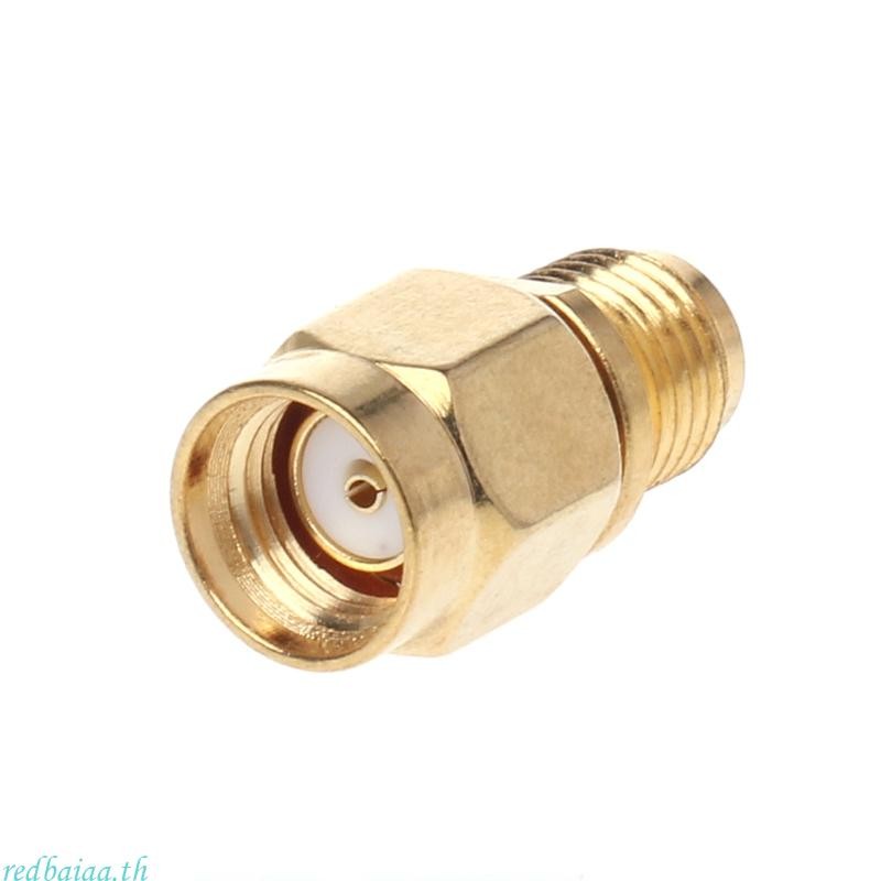 Redbaiaa RP-SMA Male Plug To SMA Female Jack Straight RF Adapter Coaxial Connector Conver